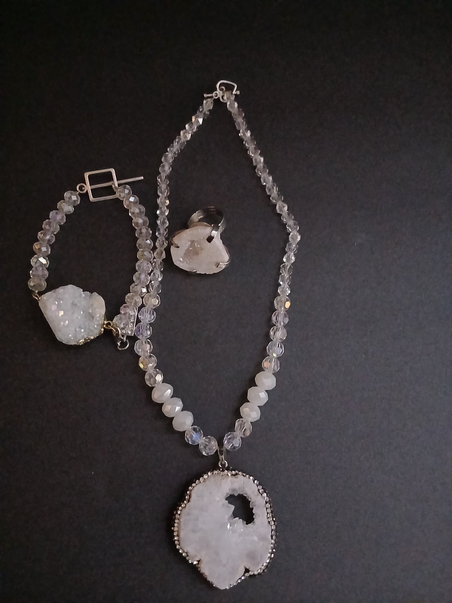 Necklace, braclet, and ring set