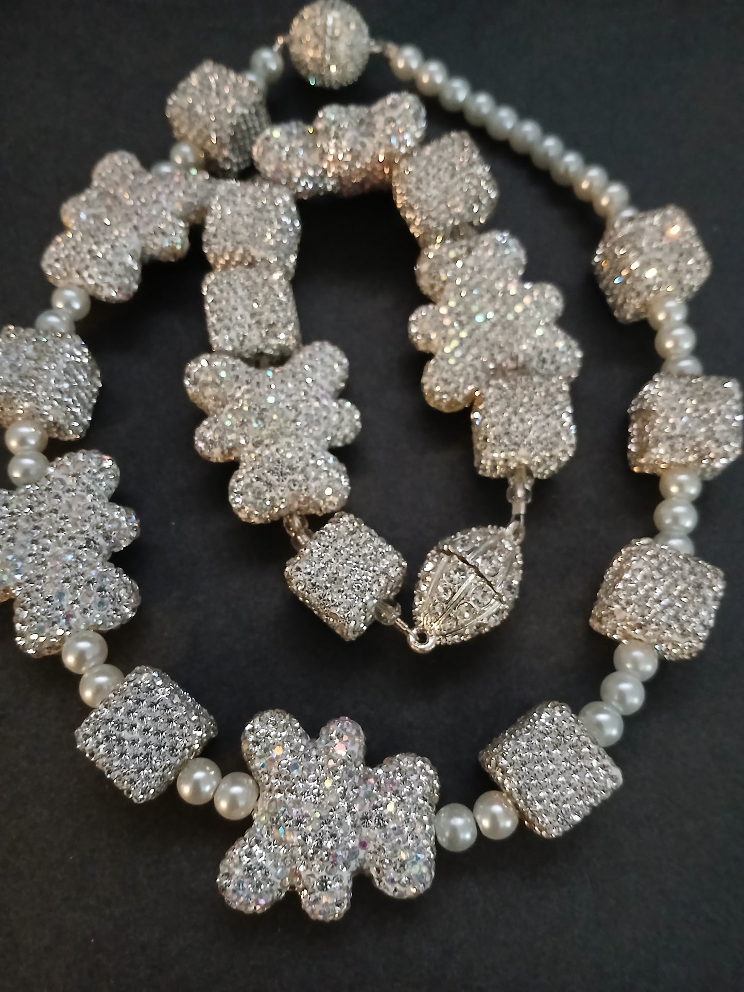 Chystal Necklace and braclet set