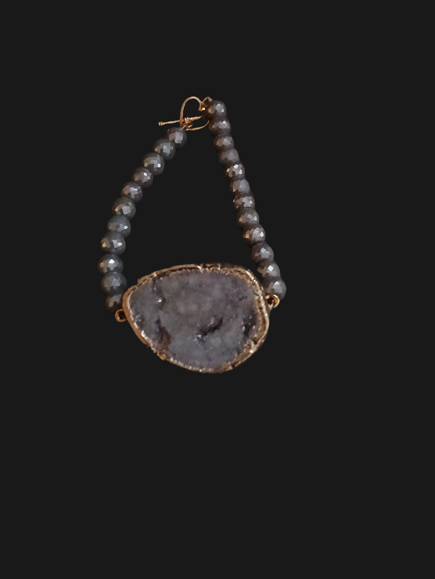 Gray stone braclet